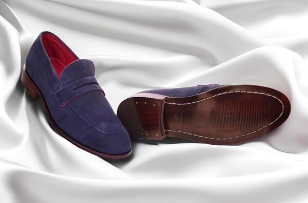 Maison Treasure Handmade Suede Leather Loafer shoes for Men's with Premium Leather Sole - Image 3