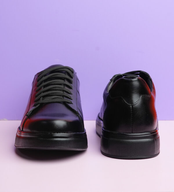 Maison Treasure Men’s Black Leather Sneakers – Premium Casual Footwear - Image 4