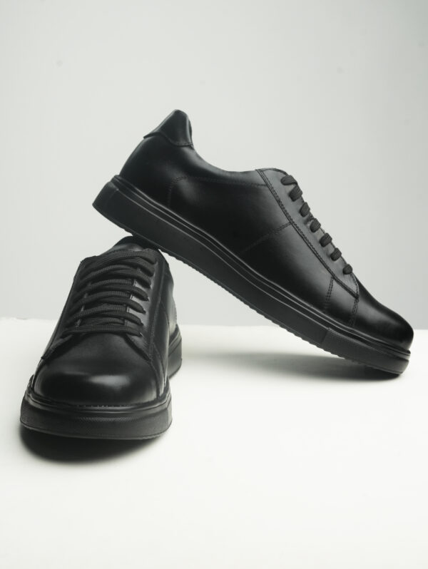 Maison Treasure Men’s Black Leather Sneakers – Premium Casual Footwear - Image 8