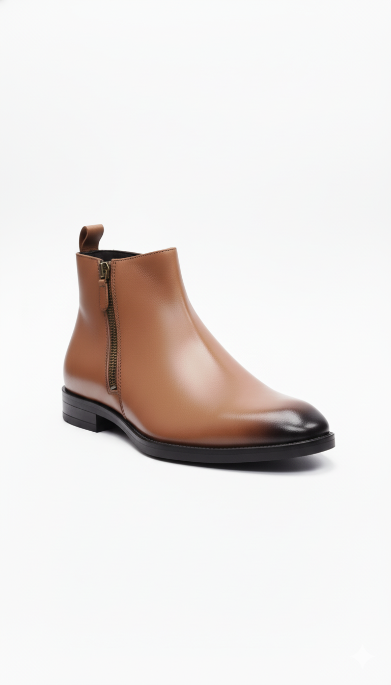 Brown Leather Boots for Men – Handcrafted Premium Boots by Maison Treasure - Image 4