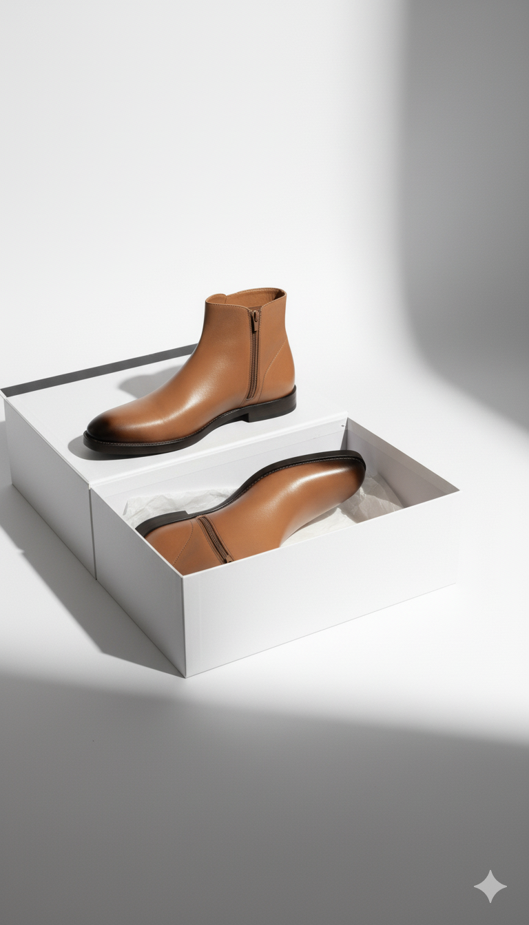 Brown Leather Boots for Men – Handcrafted Premium Boots by Maison Treasure - Image 10