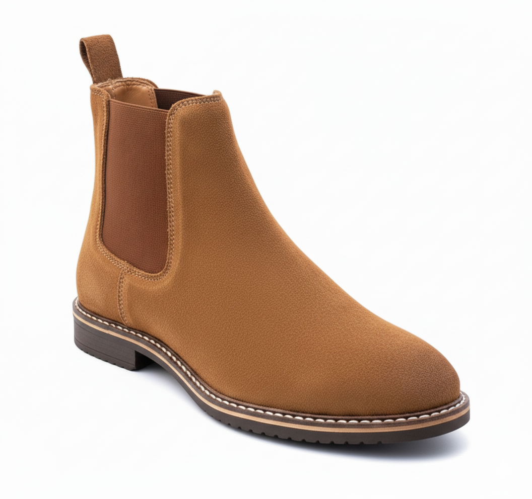 Tan Suede Leather Boots for Men – Handcrafted Premium Boots by Maison Treasure - Image 5