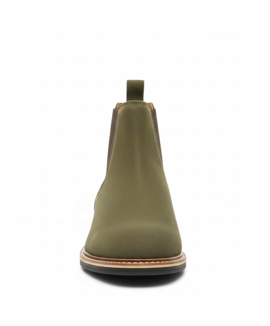 Olive Green Suede Leather Boots for Men – Handcrafted Premium Boots by Maison Treasure - Image 3