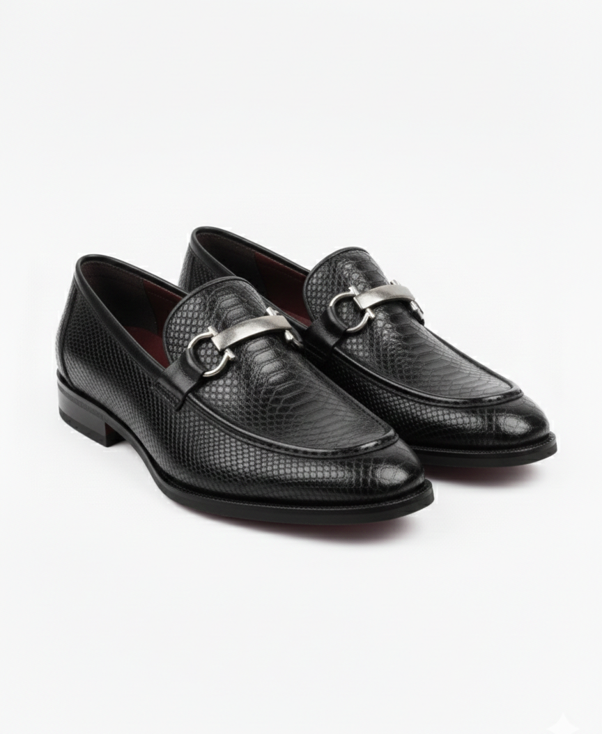 Premium Black Loafer shoes for Men by Maison Treasure - Image 6