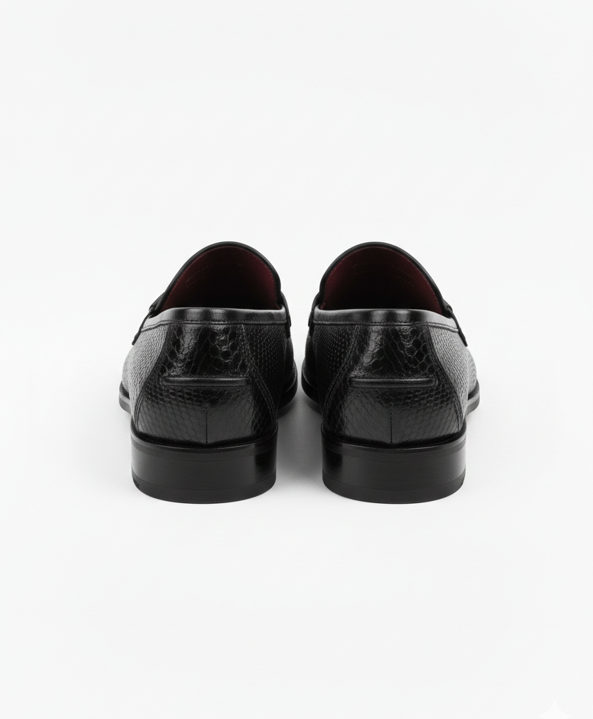 Premium Black Loafer shoes for Men by Maison Treasure - Image 7