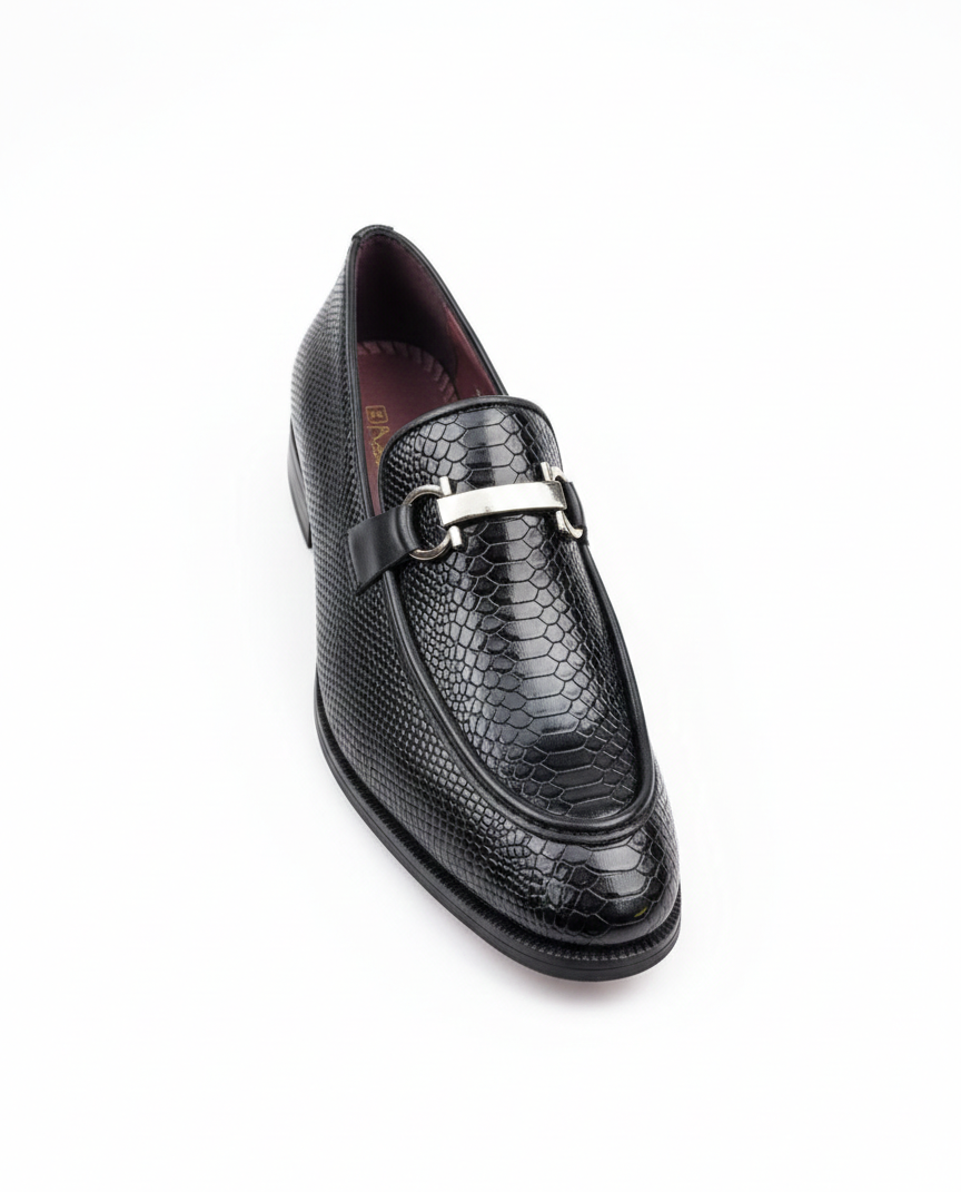 Premium Black Loafer shoes for Men by Maison Treasure - Image 8